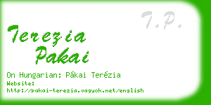 terezia pakai business card